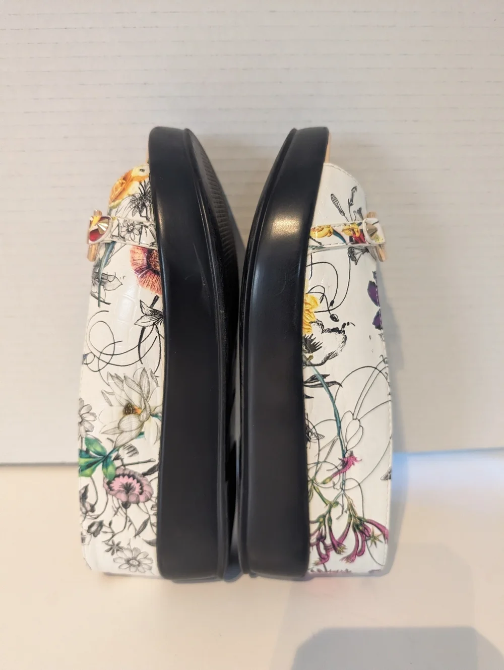 Helen's Heart Sz.7 Floral  Platform Slides - Picture 6 of 13